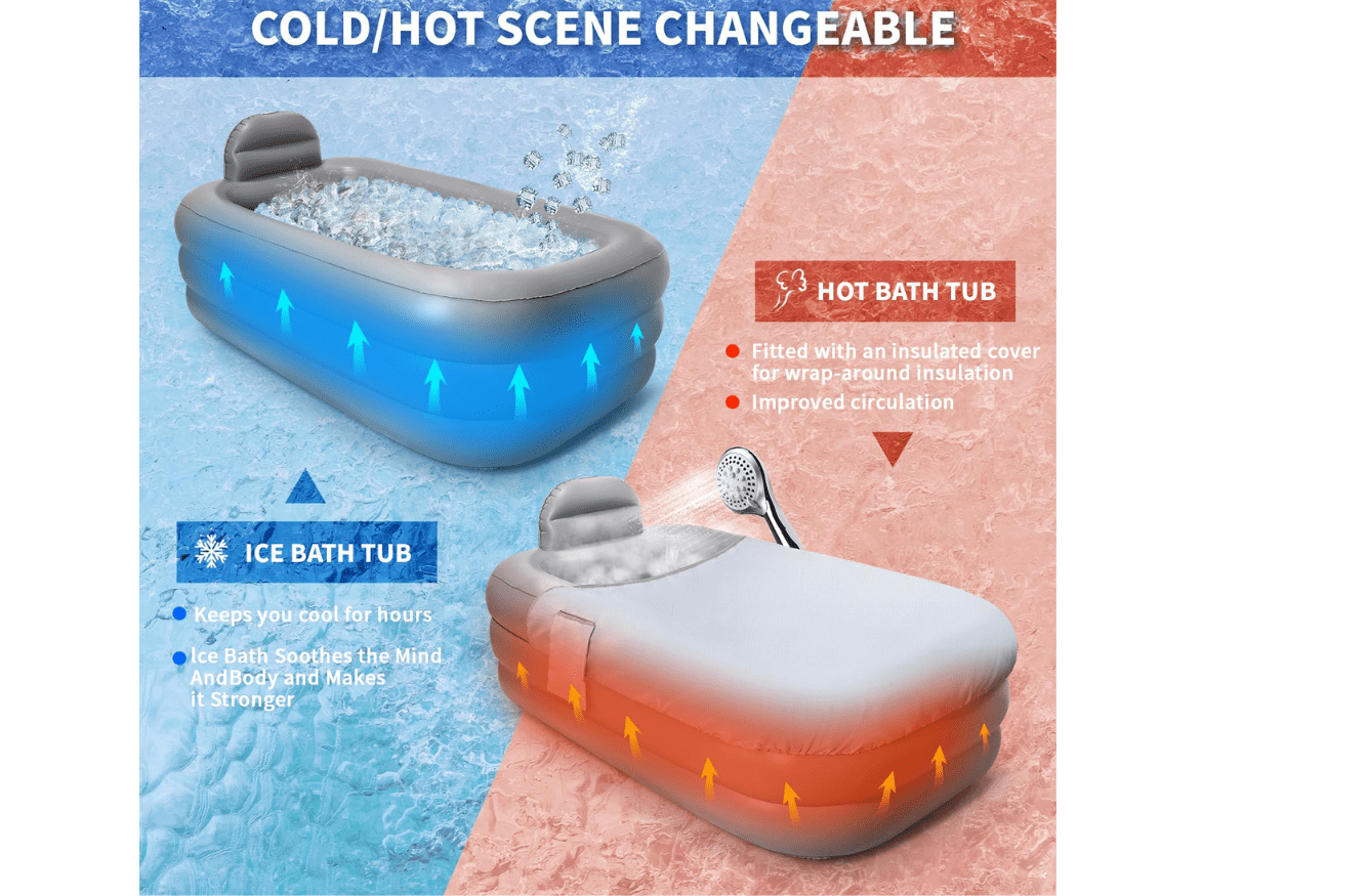 Portable Adult Bathtub - Ice/Hot Bath Tub - Jebonn