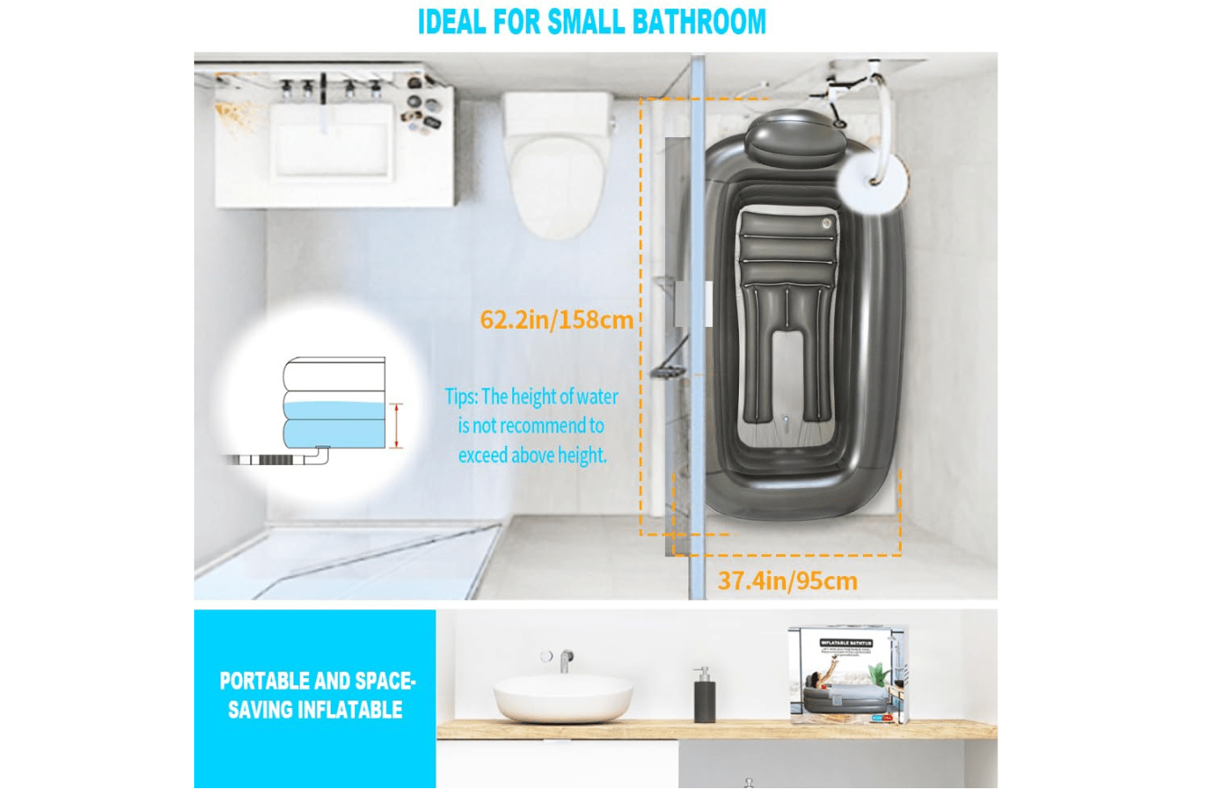 Portable Adult Bathtub - Ice/Hot Bath Tub - Jebonn