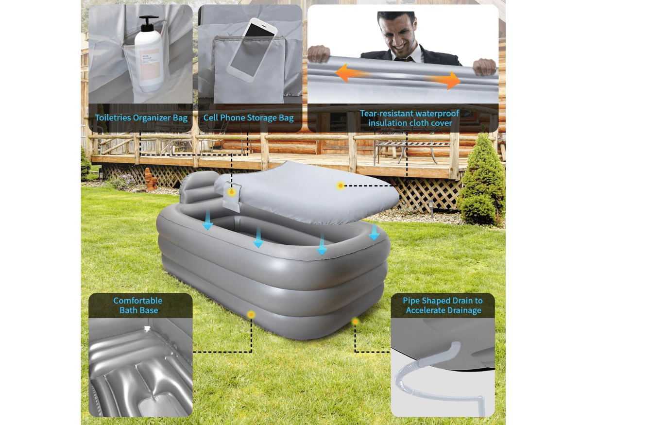 Portable Adult Bathtub - Ice/Hot Bath Tub - Jebonn